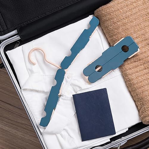 Folding Clothes Rack - Hanging Clothes Rack - Portable Folding Hanger with Hook - Ideal for Travel, Campers, Travelers and Small Spaces - Two-Piece Pack - Dark Green - Image 4