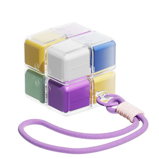 Medicine box - 7-day medicine box - Weekly pill box - Portable pill box for travel - Easy to open - 8 compartments - For storing vitamins and medicines - Color