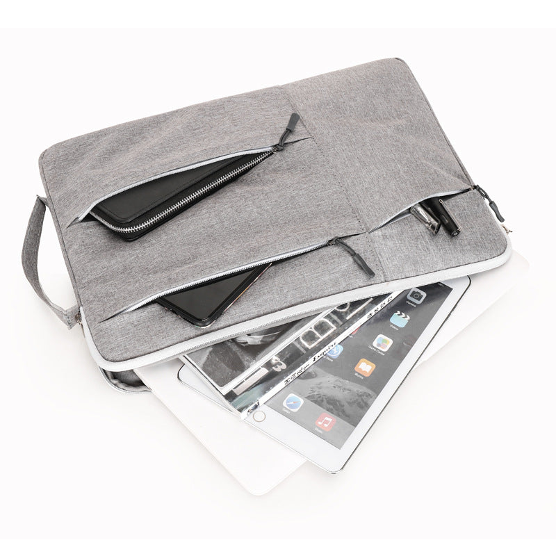 Laptop Case - Suitable for 13/14/15.6 inches - Zippered Laptop Case - Laptop Sleeve - Waterproof Oxford Cloth - Scratch and Wear Resistant, Easy to Carry - Gray - Image 8
