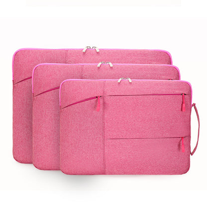 Laptop Case - Suitable for 13/14/15.6 inches - Zippered Laptop Case - Laptop Sleeve - Waterproof Oxford Cloth - Scratch and Wear Resistant, Easy to Carry - Pink - Image 6