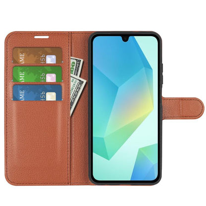 Compatible with Samsung Galaxy A17 5G Brown Horizontal Flip Stand Case Samsung Brown - Image 4