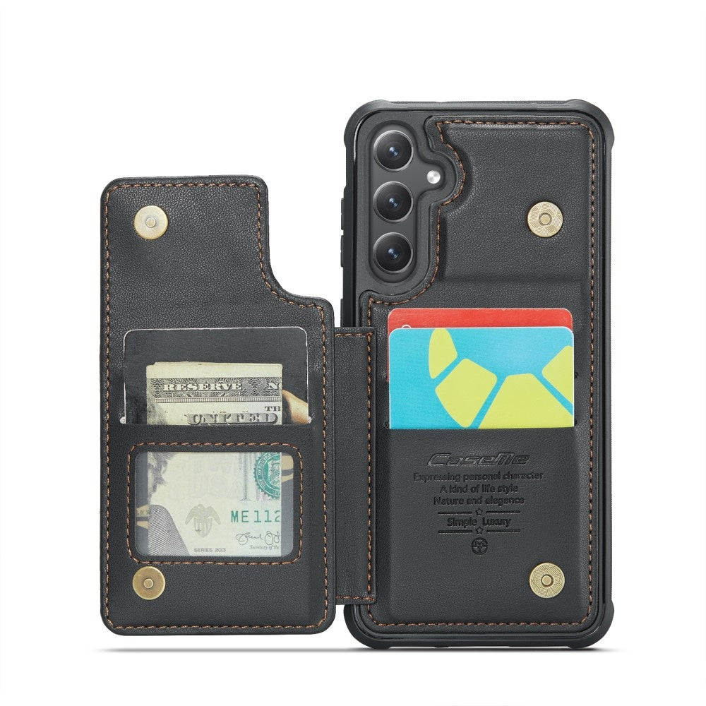 Compatible with Samsung Galaxy S25 Case with RFID Protection and Stand in Black - Image 3