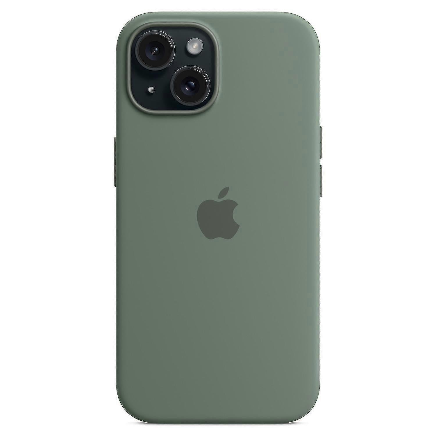 iPhone 15 Case Compatible with MagSafe Scratch-resistant Silicone Case Red Green