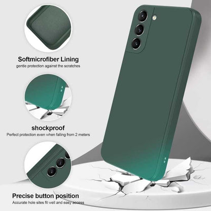 Compatible with Samsung S23 Case Samsung Green Matte Rubberized Camera Protection Liquid - Image 2