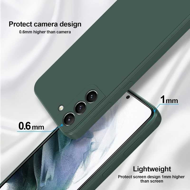 Compatible with Samsung S23 Case Samsung Green Matte Rubberized Camera Protection Liquid - Image 3