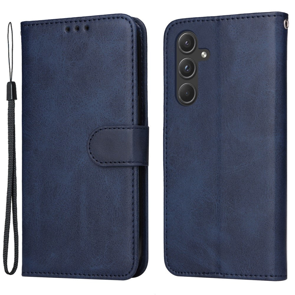 SKALO Compatible with Samsung A55 5G Wallet Case Samsung PU Leather Cover Blue - Image 2