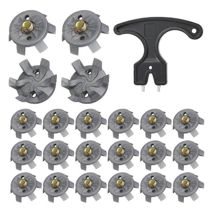 Golf Spikes Set Includes 30 Pcs Golf Studs Replacement Golf Studs Spanner Metal Thread Screw 6mm Dia Golf Spike too-xindaren
