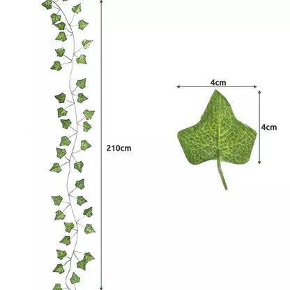 25 meters Ivy garland / Leaf garland - 2 m long Green - Image 2