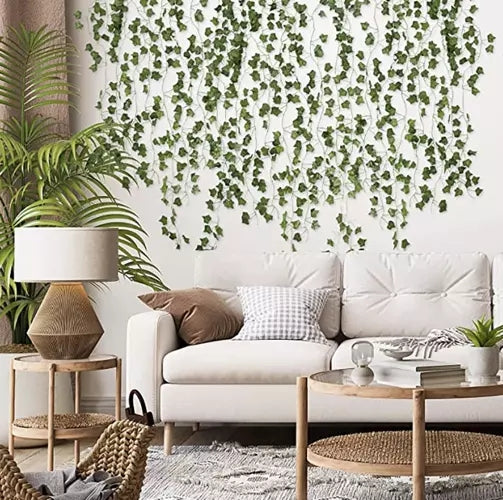 25 meters Ivy garland / Leaf garland - 2 m long Green - Image 6