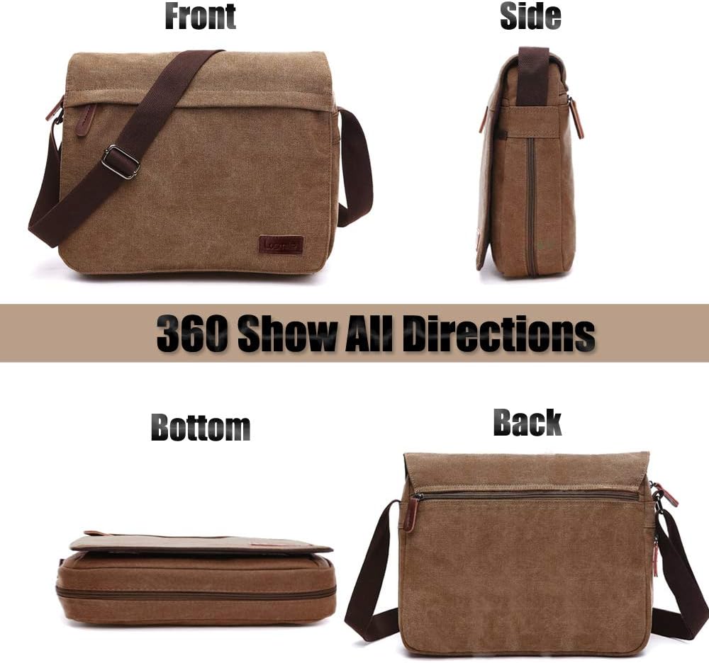 Men's shoulder bag canvas shoulder bag laptop bag school bag - Image 2