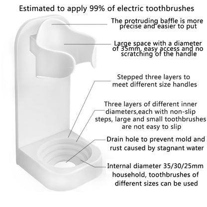 Electric Toothbrush Holder Wall Mounted Stand 4-Pack Compatible with Oral-B - Image 3