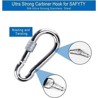 Swing Bracket Hammock Attachment Set for Hanging Chair Oral-B Philips Samsung Max 200Compatible with kg Tear-Resistant Polyester with 2 Protective Pads - Image 4