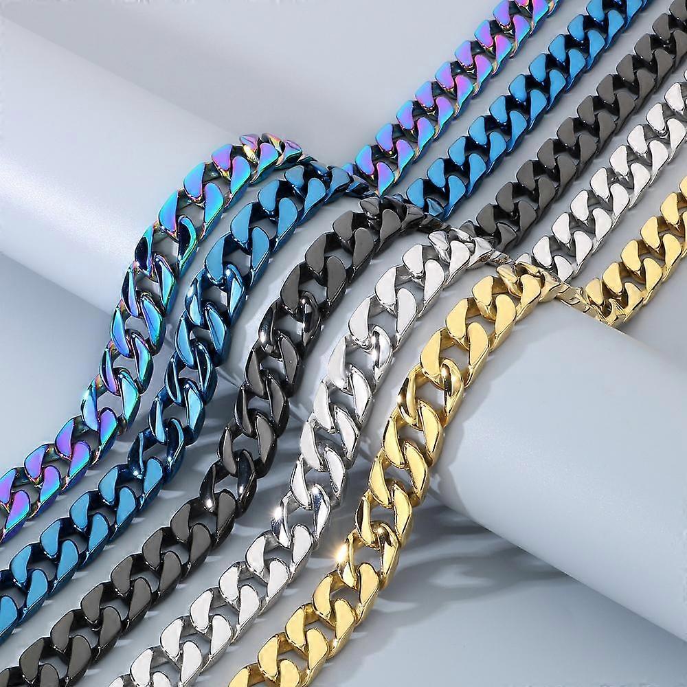 Cuban Link Chain Necklace for Men 50cm 316L Stainless Steel 15mm Width Multicolor - Image 2