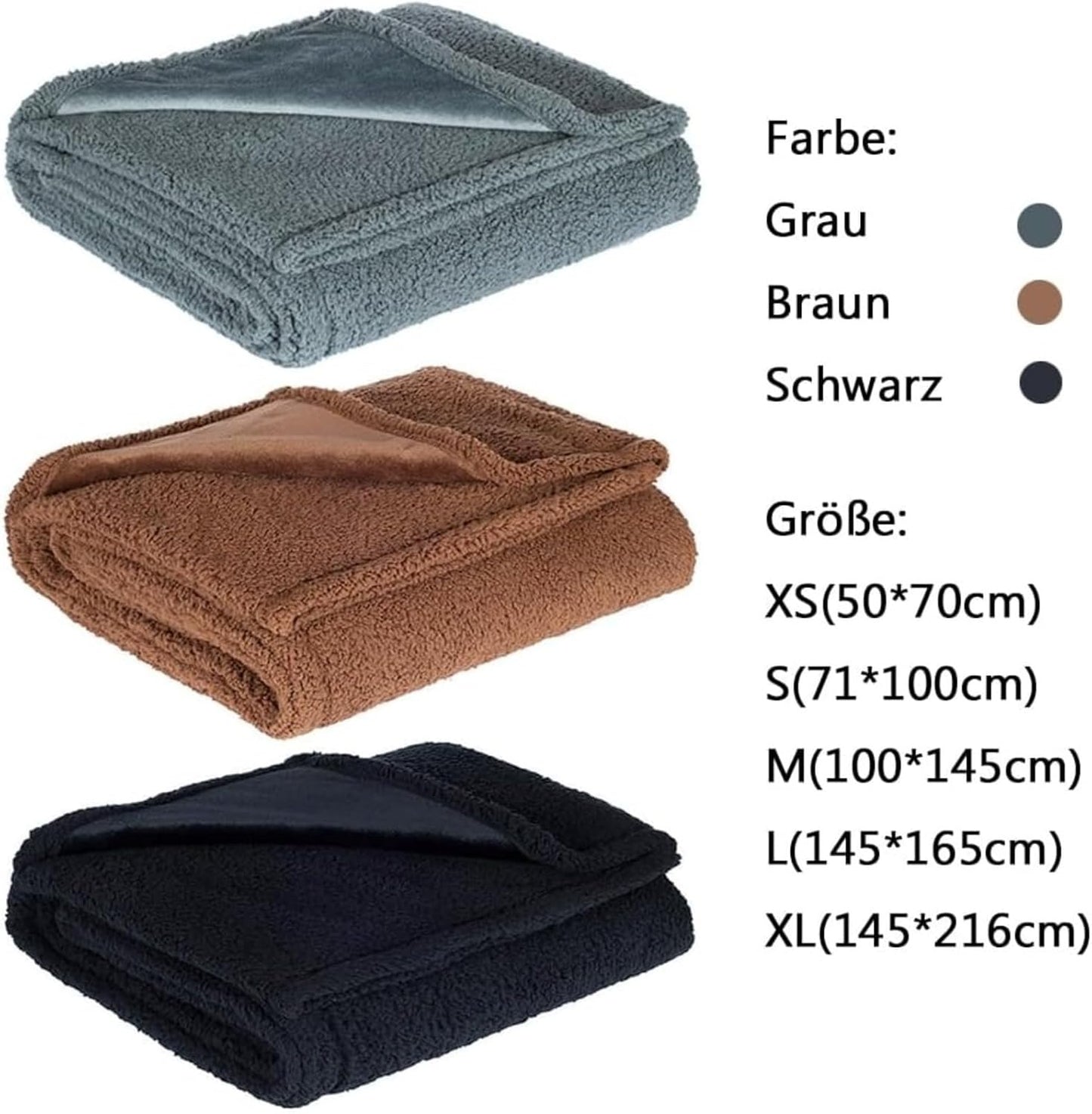 The Waterproof Blanket, Snuggle Blanket for Sofa Bed Couch, Waterproof Pet Blanket for Dog and Cat, 100% Leak Proof Waterproof Fully Pee Proof Brown Brown L:145*165CM - Image 3