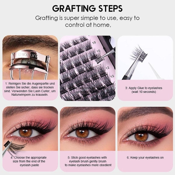 DIY Eyelash Extension Individual Cluster False Eyelashes - Image 3