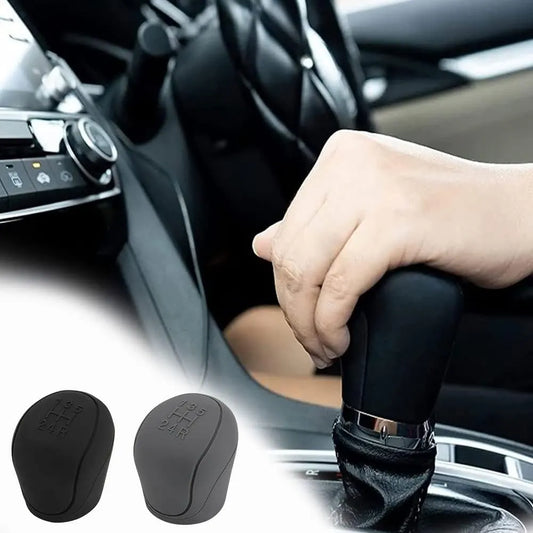Car Silicone Gear Shift Knob Covers Black Grey 2 Pack 6-Speed Compatible with Various Models - Image 2