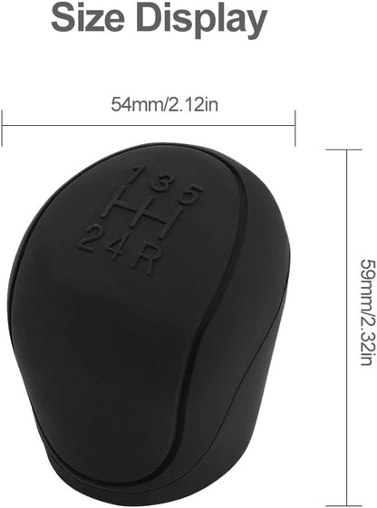 Car Silicone Gear Shift Knob Covers Black Grey 2 Pack 6-Speed Compatible with Various Models - Image 3