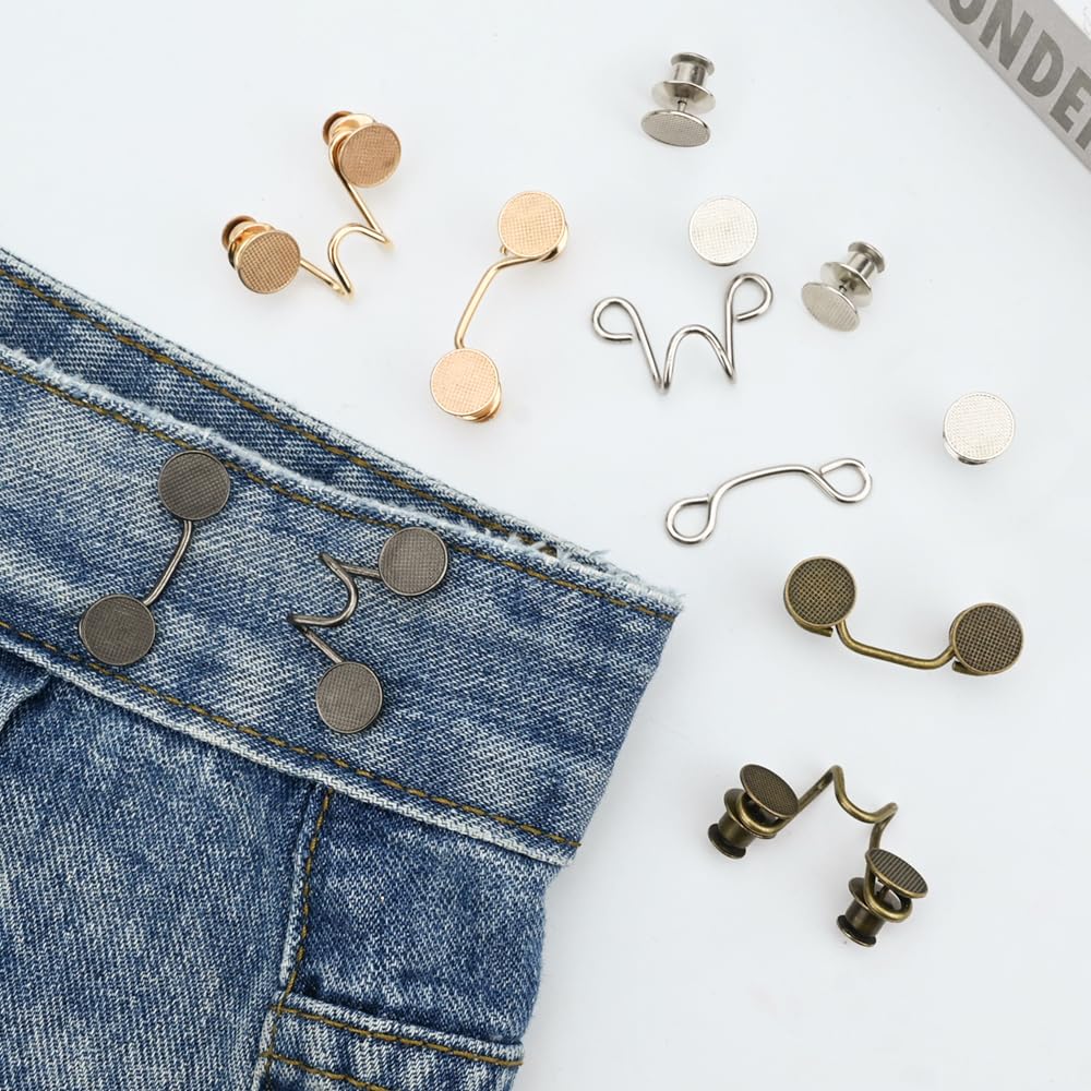 Jeans Waist Adjustment Set Removable No Stitch Buckle for Jeans Waist Tightening - Image 3