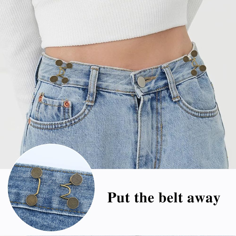 Jeans Waist Adjustment Set Removable No Stitch Buckle for Jeans Waist Tightening - Image 5