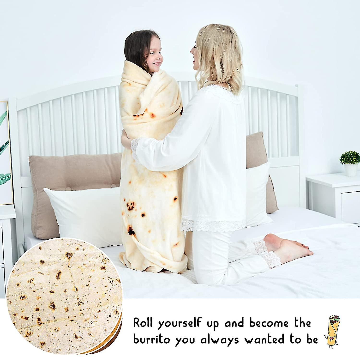 Burrito Blanket, Double Sided, Giant Flour Tortilla Blanket - Image 2