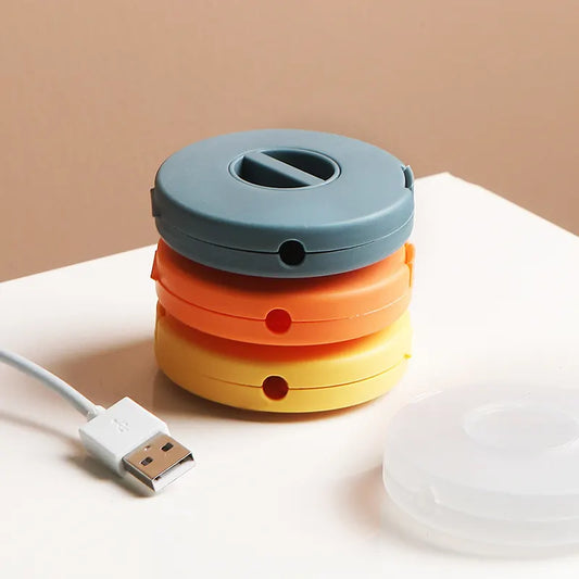 Set of 4 cable holders, empty, retractable, compact and versatile, for USB cables, charging cables and small accessories R - Image 3