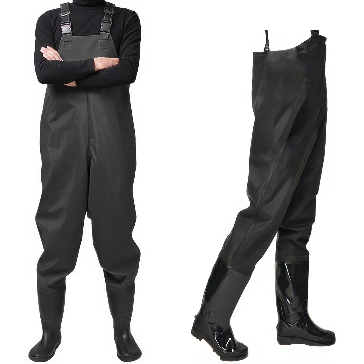 Fishing Waders Black Size 45