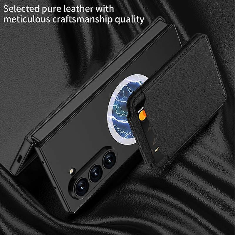 Magnetic Card Slot Case For Compatible with Samsung Galaxy Z Fold7 5G Samsung Grey - Image 4
