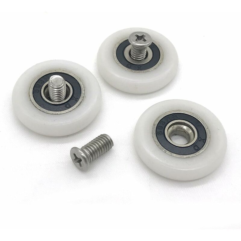 23mm Diameter Replacement Shower Door Roller Wheels Set of 8 - Image 4