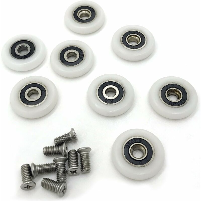 23mm Diameter Replacement Shower Door Roller Wheels Set of 8 - Image 5