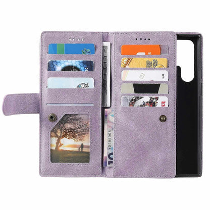Compatible with Samsung Galaxy S25 Ultra Case PU Leather Wallet Cover with Zipper and 9 Card Slots - Image 5