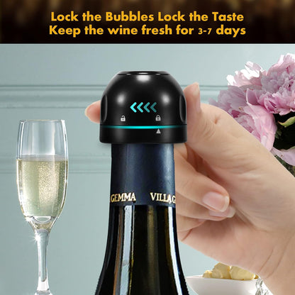 Reusable Silicone Wine Stopper 4-Pack Universal Leak-Proof Sealed Champagne Bottle - Image 2