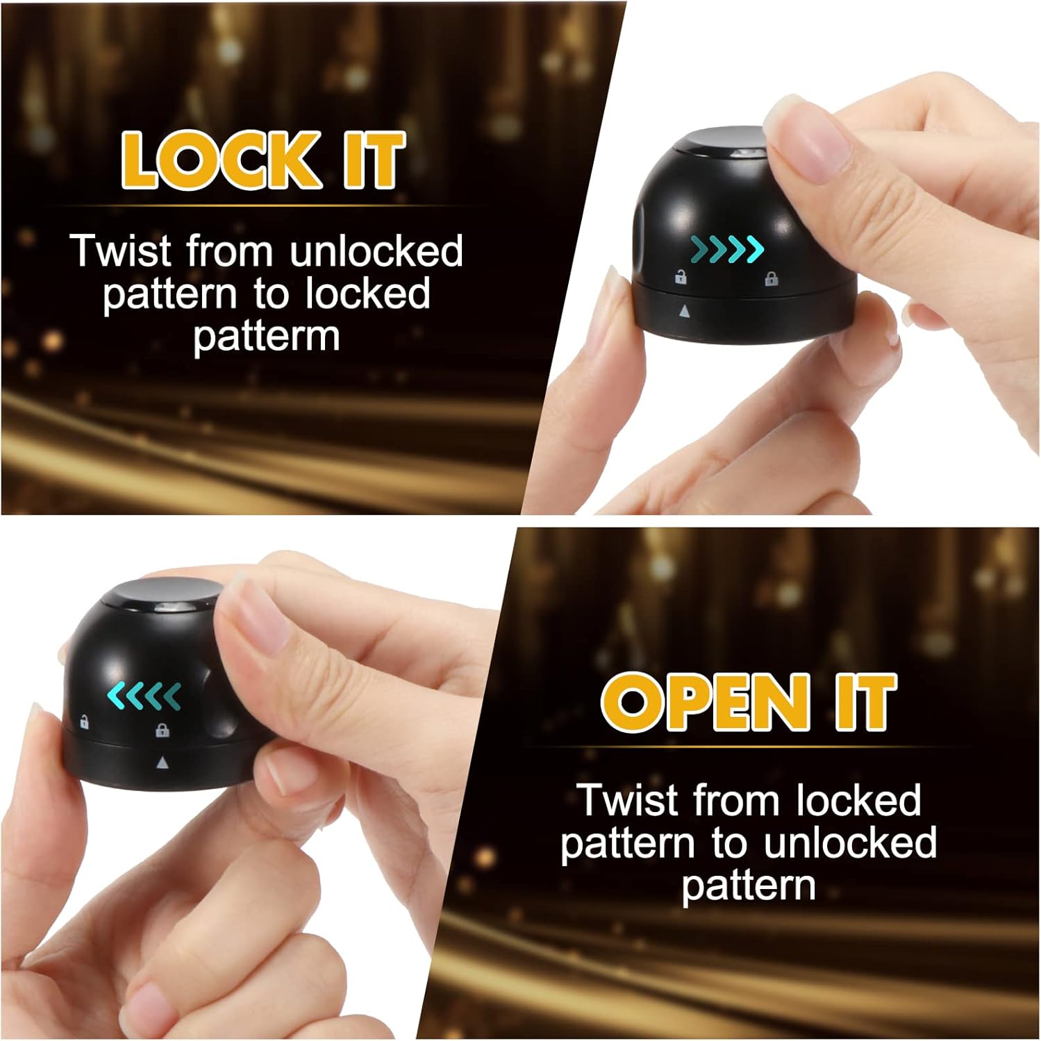 Reusable Silicone Wine Stopper 4-Pack Universal Leak-Proof Sealed Champagne Bottle - Image 4
