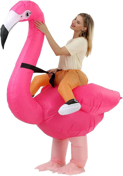 Flamingo Costume for Adults Halloween Inflatable Costume - Image 4