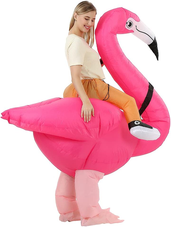 Flamingo Costume for Adults Halloween Inflatable Costume - Image 5