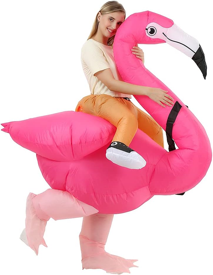 Flamingo Costume for Adults Halloween Inflatable Costume - Image 6