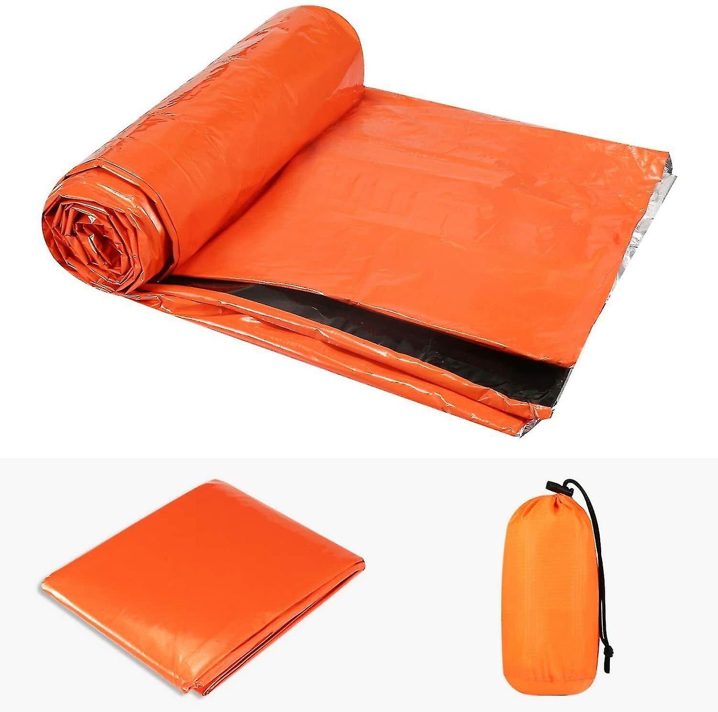4x Outdoor Emergency Thermal Waterproof Sleeping Bag Camping Survival Bivvy Sack - Image 4