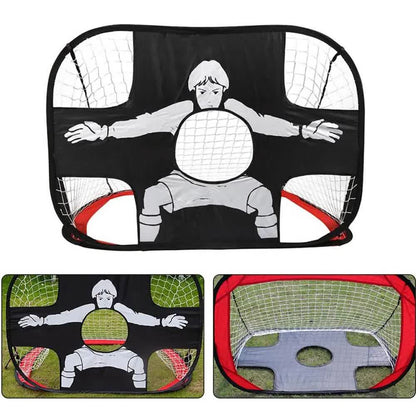 Foldable Nylon Soccer Goal for Children and Adults, Soccer Goal for Playground, Garden, Indoor and Outdoor Red - Image 2