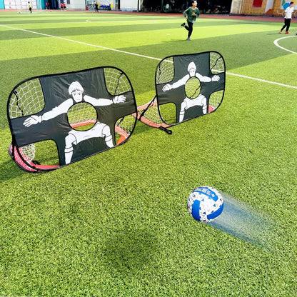 Foldable Nylon Soccer Goal for Children and Adults, Soccer Goal for Playground, Garden, Indoor and Outdoor Red - Image 3