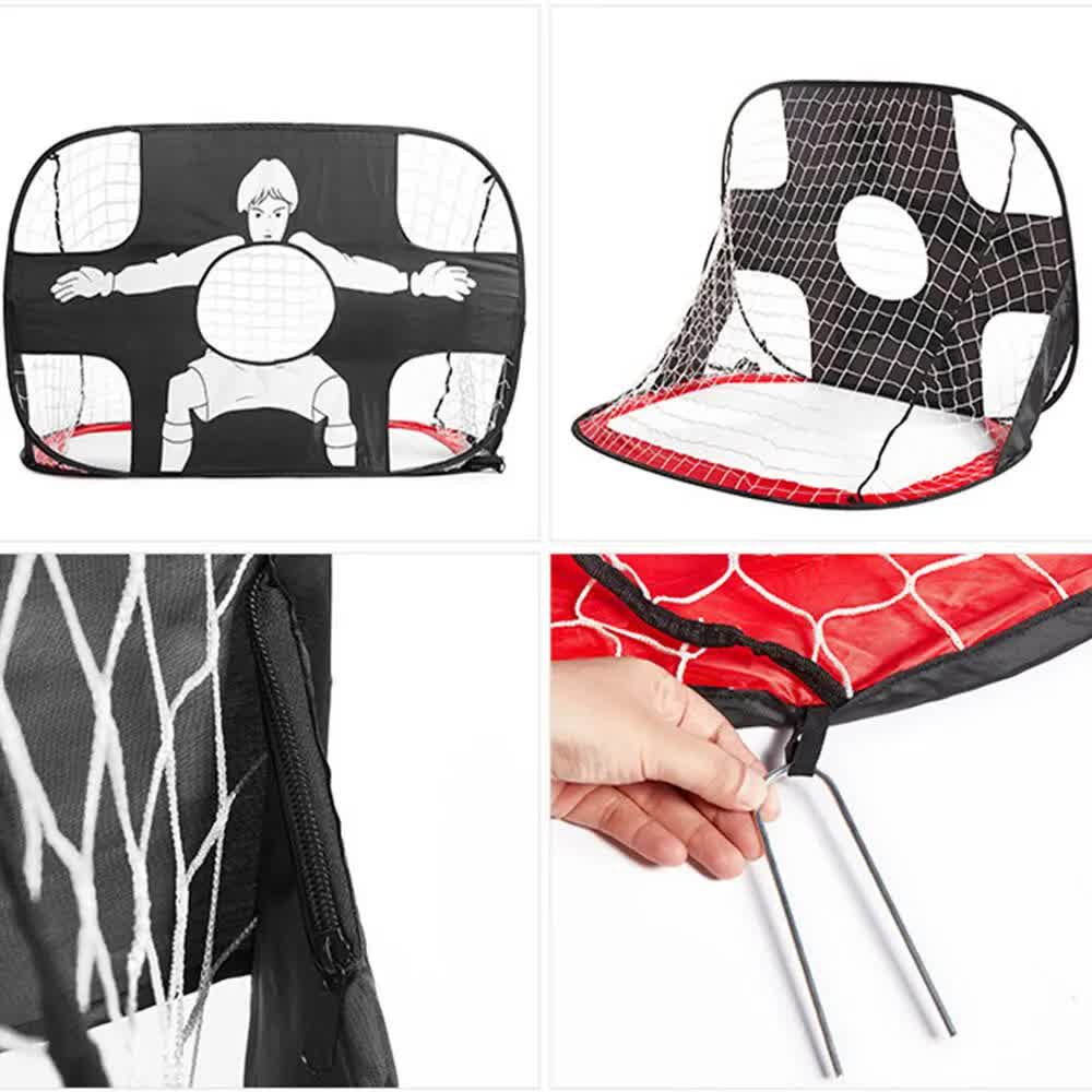 Foldable Nylon Soccer Goal for Children and Adults, Soccer Goal for Playground, Garden, Indoor and Outdoor Red - Image 7
