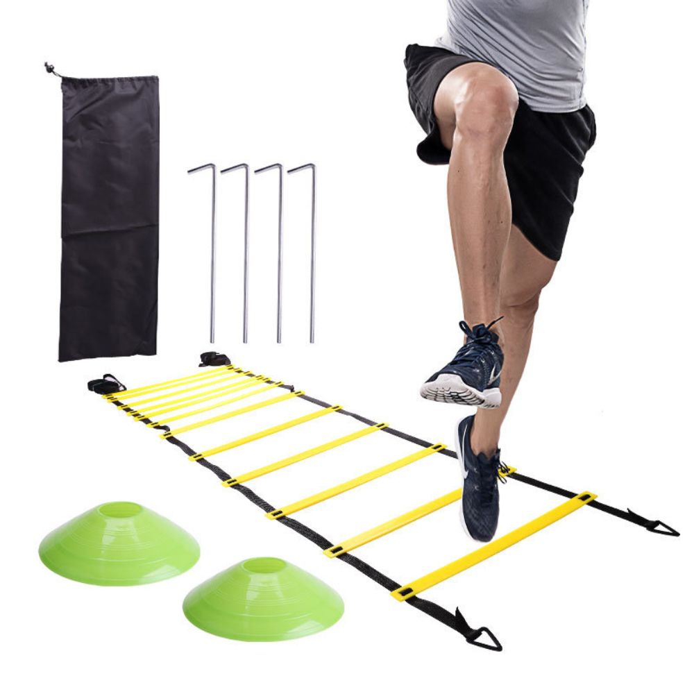 Football Speed and Agility Training Equipment 18-Piece Set with Ladders, Cones, Parachute - Image 4