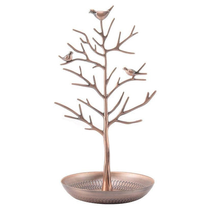Vintage jewelry tree with 3 birds (bronze) - Image 2
