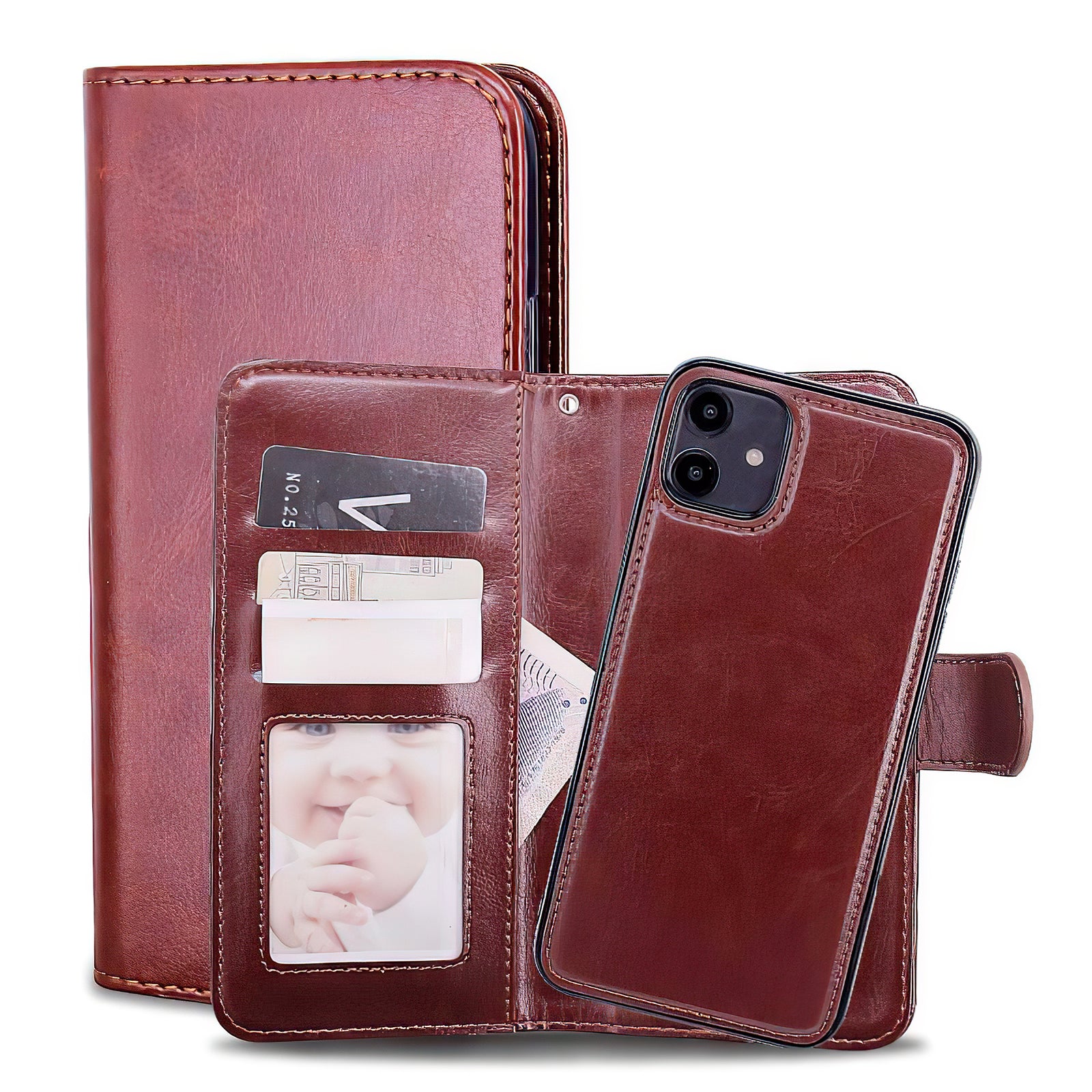 iPhone 12 - Leather Case / Protection Pink - Image 6