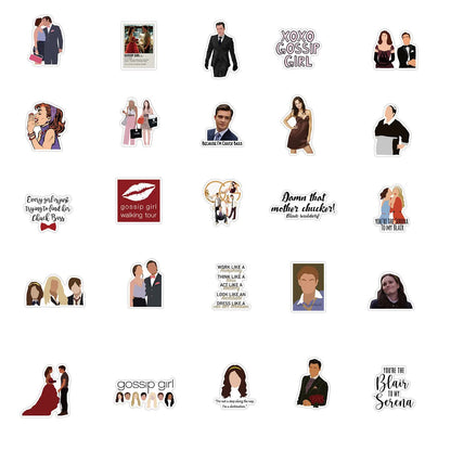 50pcs Gossip Girl Blair Serena Chuck Dan TV Quotes Scrapbook Graffiti Stickers - Image 3