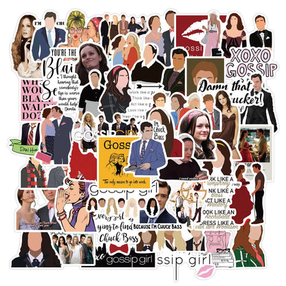 50pcs Gossip Girl Blair Serena Chuck Dan TV Quotes Scrapbook Graffiti Stickers - Image 5
