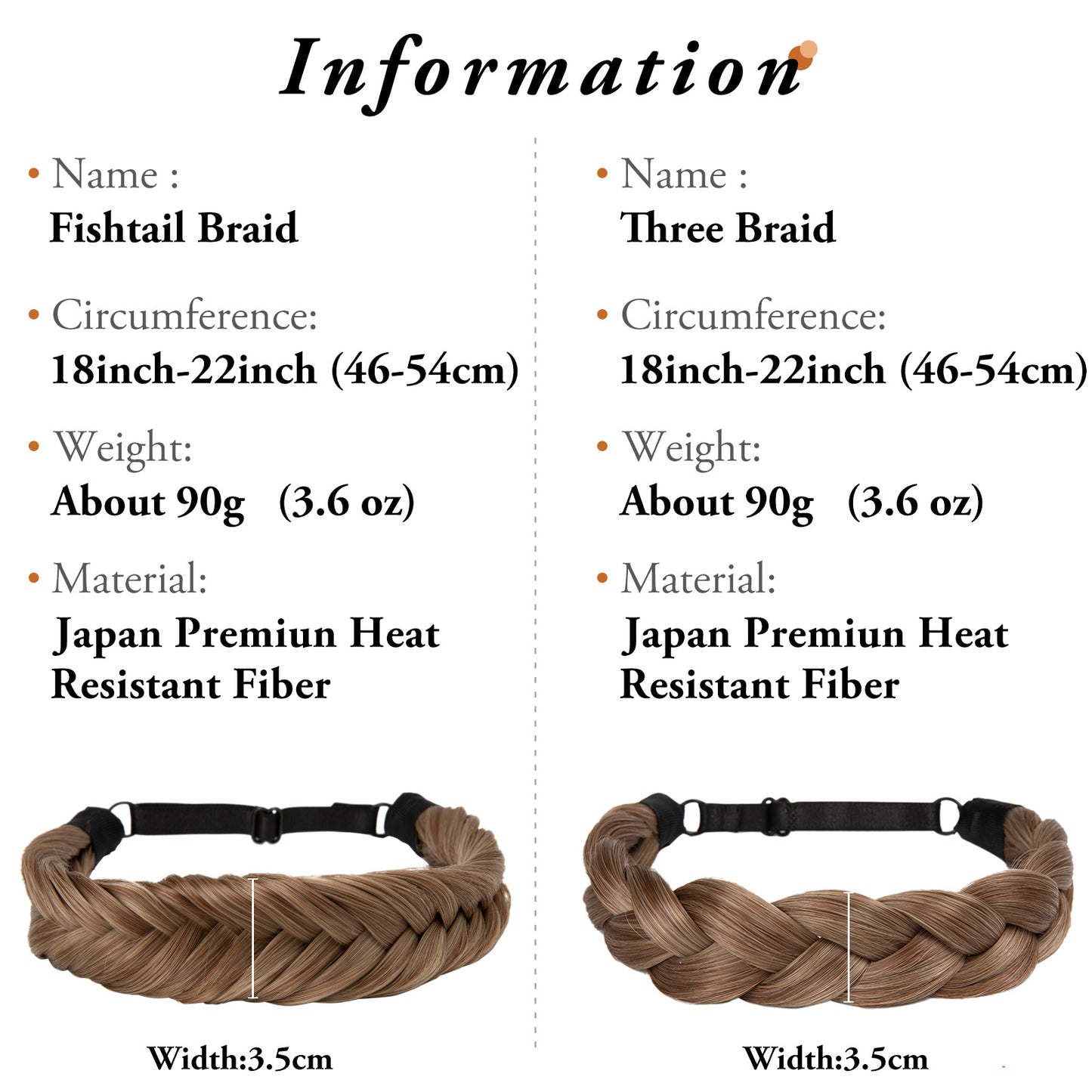 1pc Synthetic Braiding Hair with Adjustable Belt Braided Bohemian Style Women Hairstyle 10 10 Athree strand braid - Image 2