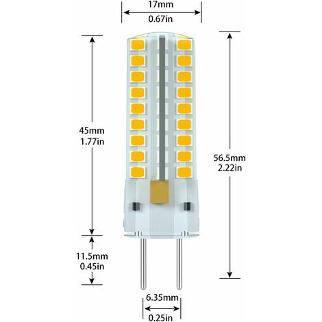 G6.35 LED Bulb 12V 7W 50W Equivalent Warm White 3000K 360 Degree Beam Angle for Cabinet Lighting Non Dimmable 2 Pack - Image 3