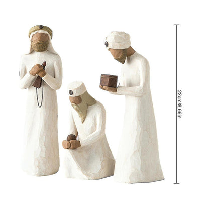 Willow Tree Three Wise Men Nativity Figurine Set Hand Painted Sculpture 26027 - Image 3