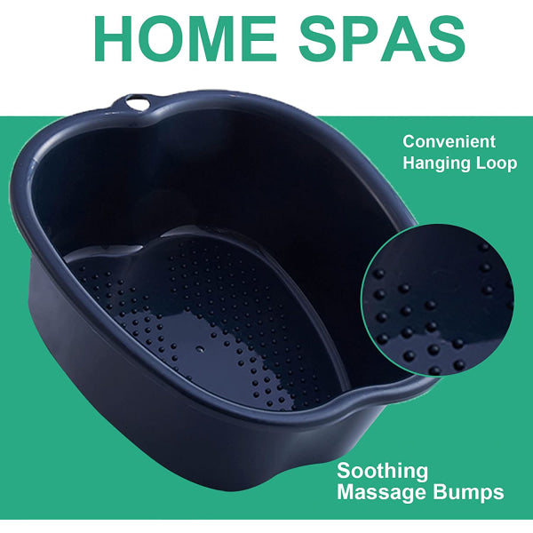 Large Foot Bath Bowl Thickened Solid Plastic Foot Basin Soaking Basin Foot Bath Foot Bath Foot Therapy Healthy Detoxification Relaxation (Black) black - Image 2