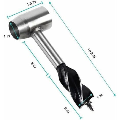 Hand Drill for Woodworking with Leather Case Compatible with Bushcraft Settlers Tools Outdoor Woodworking Drill for Holes and Plugs - Image 4