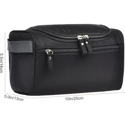 Men's Small Travel Toiletry Bag Black for Shaving Shower Hygiene Items - Image 2